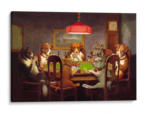 Perros jugando al póquer